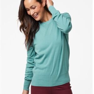 PACT Women's Blue Spruce Sweater Sweatshirt S